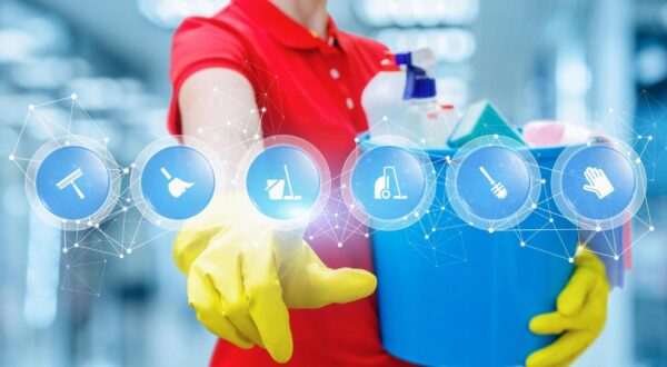 cleaning-woman-rubber-gloves-is-keeping-bucket-fulfilled-with-chemicals-touching-screen-with-digital-scheme-many-symbols_1280x853